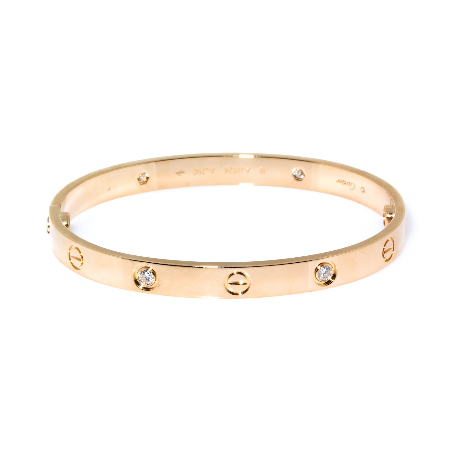 Subtle bracelet, Round cut, White, Rose gold-tone plated | Swarovski